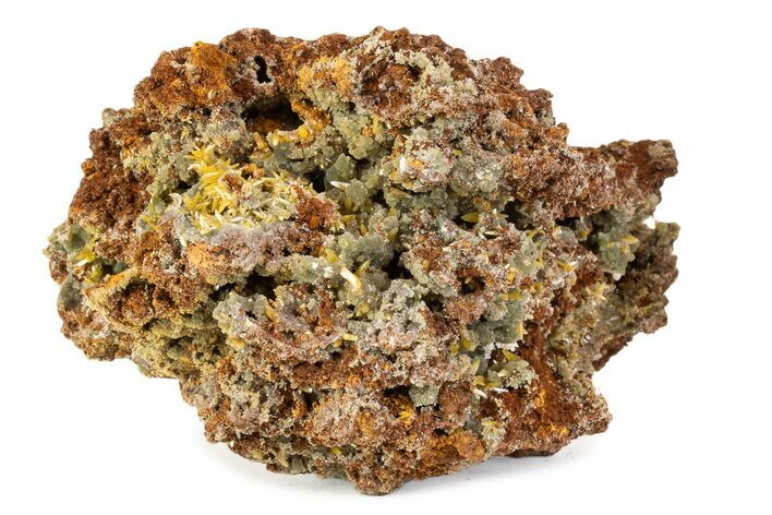 Wulfenite & Green Botryoidal Mimetite Association - Mexico #372083